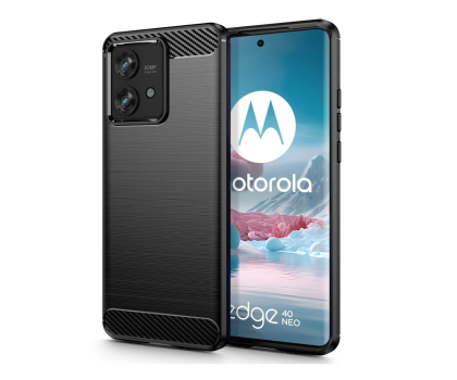 Etui do telefonów TECH-PROTECT TPUCarbon do Motorola Edge 40 Neo czarny 9319456606669